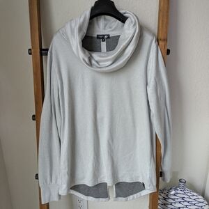 Fundamental Coast Women's Cowl Neck Light Gray Sweatshirt - Size M